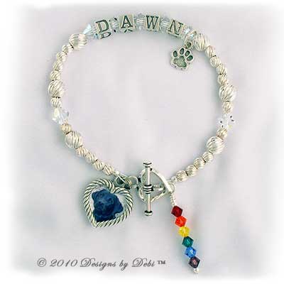 Designs by Debi Handmade Jewelry Rainbow Bridge Pet Memorial Bracelet™ Style #2