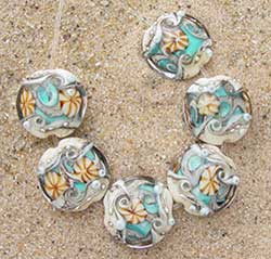 Ocean Within lentil beads made by Catherine Steele of Art With Heart