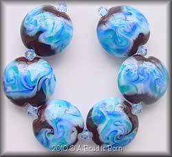 Chocolate Sea lentil beads made by Melissa Willette of A Bead Is Born