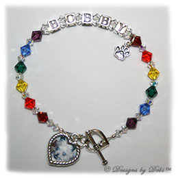 Designs by Debi Handmade Jewelry Rainbow Bridge Pet Memorial Bracelet™ Style #1 Bobby