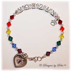 Designs by Debi Handmade Jewelry Rainbow Bridge Pet Memorial Bracelet™ Style #1 Morgan