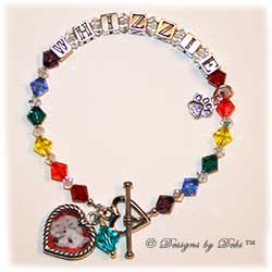 Designs by Debi Handmade Jewelry Rainbow Bridge Pet Memorial Bracelet™ Style #1 Whizzie