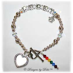 Designs by Debi Handmade Jewelry Rainbow Bridge Pet Memorial Bracelet™ Style #2 Lucky