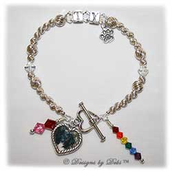 Designs by Debi Handmade Jewelry Rainbow Bridge Pet Memorial Bracelet™ Style #2 Ty