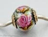 Pink Rose Charm Bead